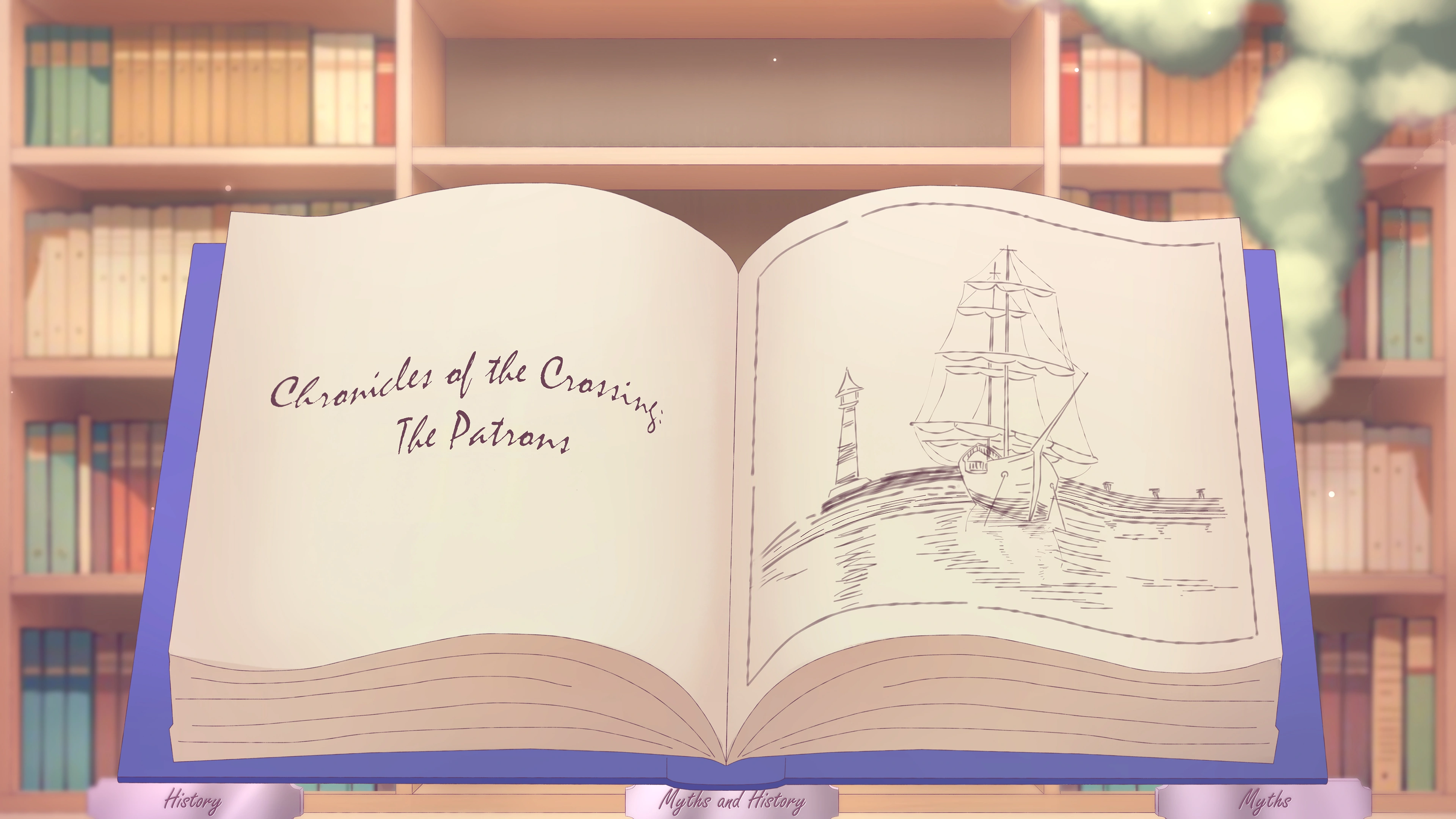 Illustrated opening page of Chronicles of the Crossing