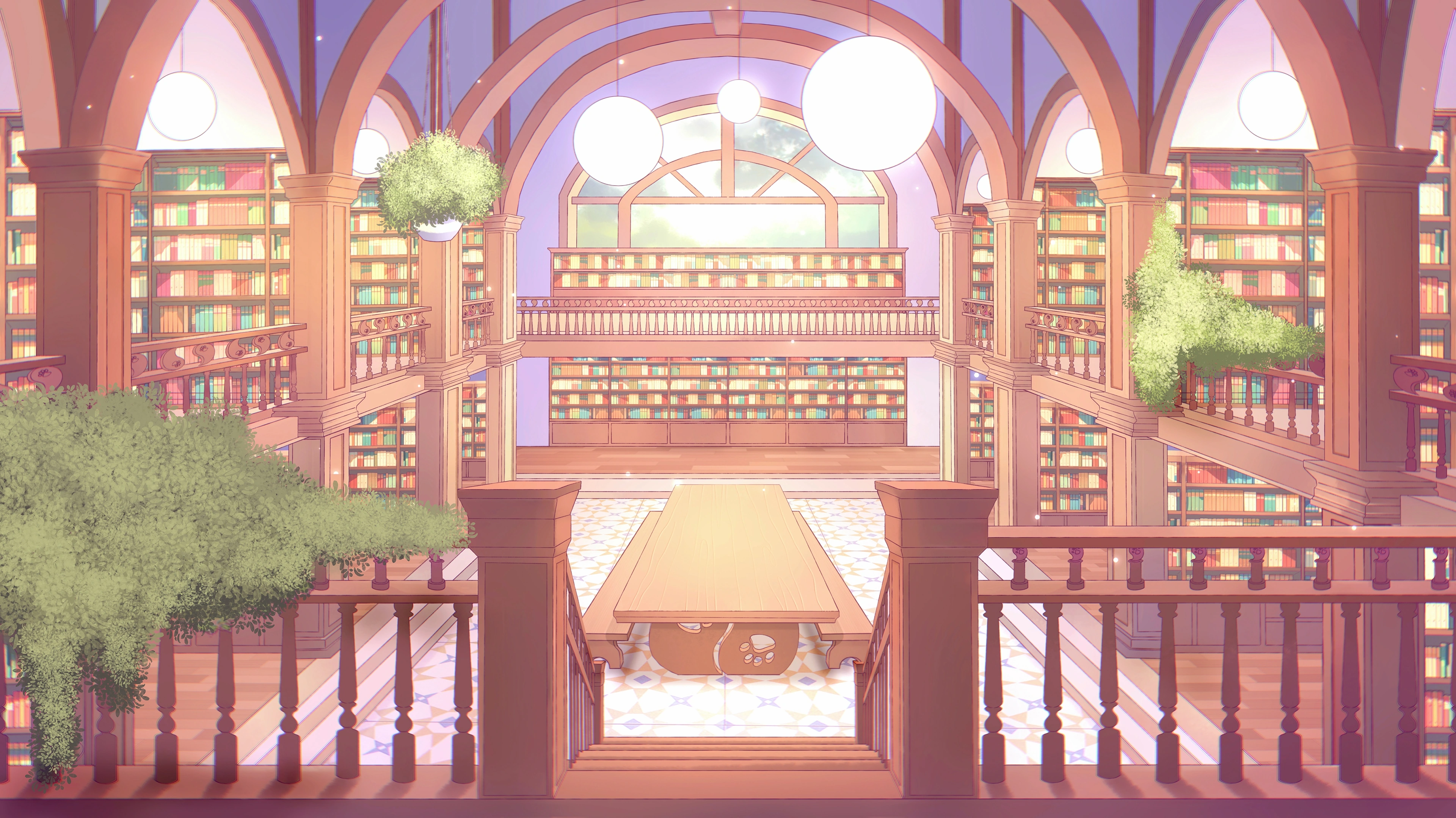 The sunlit academy library