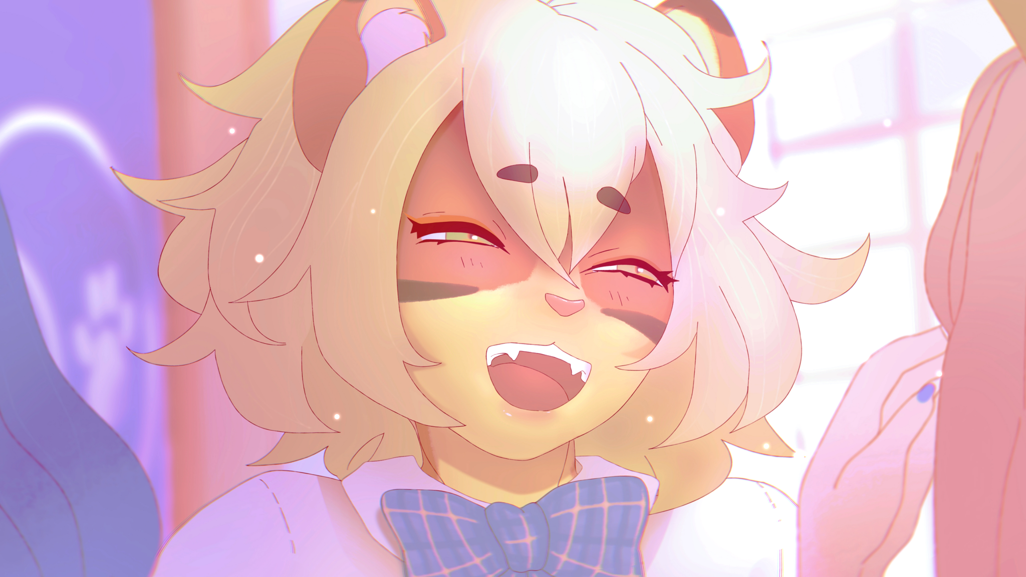 Talia smiling brightly
